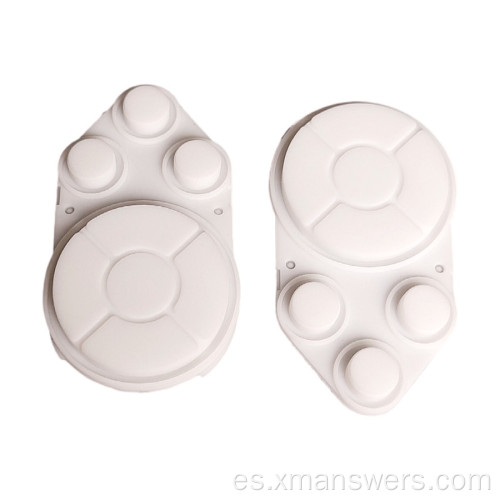 Botones de goma de silicona conductivos transparentes personalizados con teclado